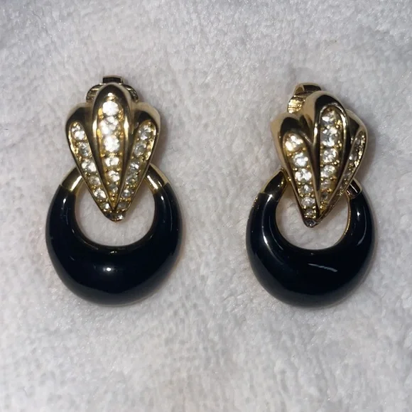 Christian Dior Vintage Grosse Gold Plated Clip-on Earrings - Picture 7 of 12